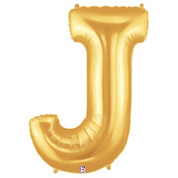 [2515910JG] Megaloon J Gold Foil Balloon 40&quot; 1pk