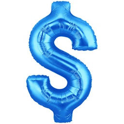[2515851B] Megaloon $ Dollar Blue Foil Balloon 40&quot; 1pk