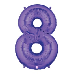 [2515848P] Megaloon 8 Purple Foil 40&quot; 1pk (D)