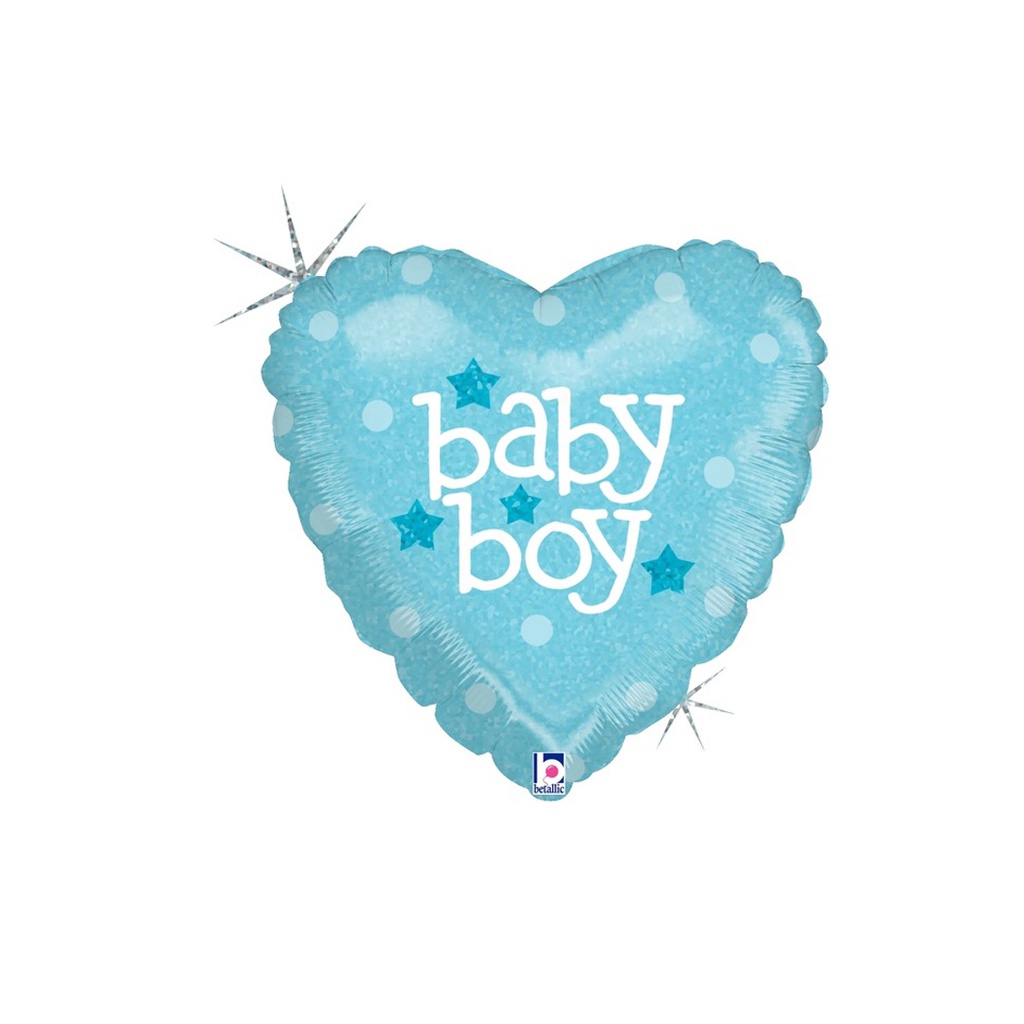 Baby Boy Heart 9/23cm Holo Hrt&quot;