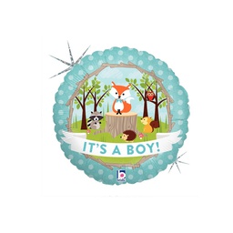 [2536179P] Woodland Baby Boy 18&quot;/45cm Rnd Holo