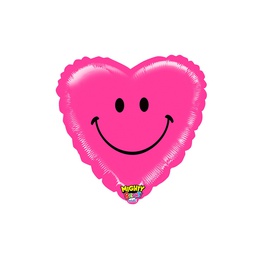 Mighty Smiley Heart Shape Foil Balloon 21&quot;  1pk