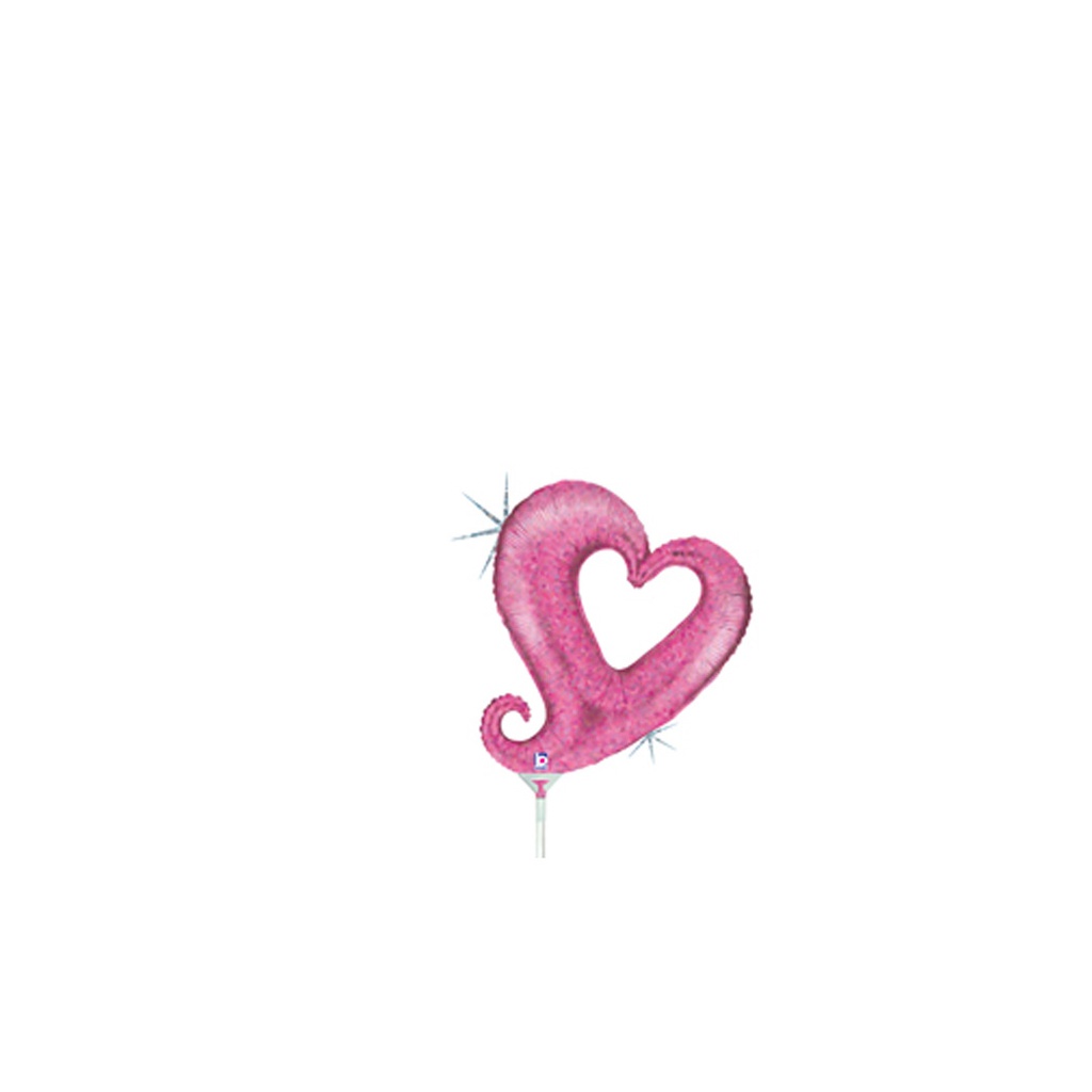 Chain of hearts Pink Mini Shape Foil Balloon 14” 1pk