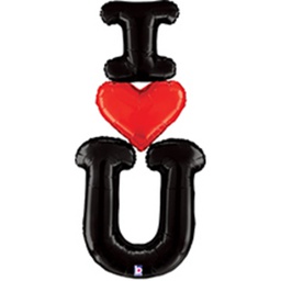 Special Delivery I Heart You Shape Foil Balloon 60” 1pk