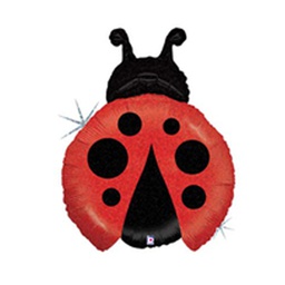 [2585667P] Shape Holographic Little Ladybug Red Foil 27&quot; 1pk