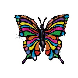 [2585523P] Shape Holographic  Pop Art Butterfly Foil 33 1pk