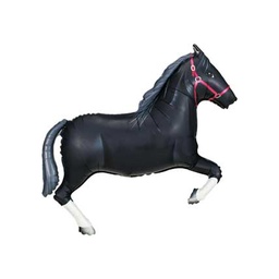 [2515730P] Black Horse Shape Foil Balloon 43&quot; 1pk
