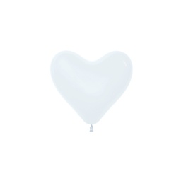 [2555127] Fashion White 12cm Heart Balloon 100pk