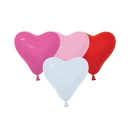 [2555190] Fashion Assorted 12cm Heart Balloon 100pk
