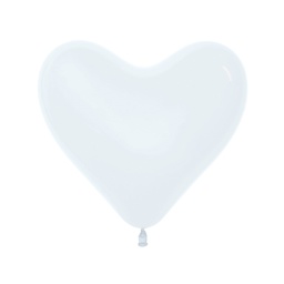 [2555129] Fashion White 36cm Heart Balloon 50pk (D)