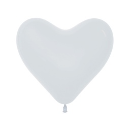 [2555126] Crystal Clear 36cm Heart Balloon 50pk