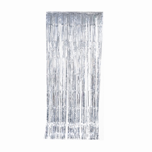 FS Metallic Curtains 90x 200cm -Silver