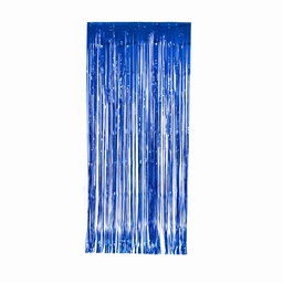 [5350TB] FS Metallic Curtains 90x 200cm -True Blue