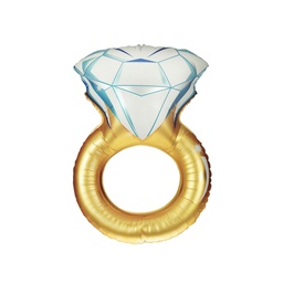[2515399P] Wedding Ring Gold Shape Foil Balloon 37&quot; 1pk