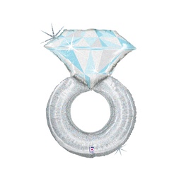 [2535366P] Wedding Ring Silver Foil 38' Pk Shape