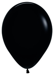 [700080] Matte Black 30cm Round Balloon 18pk