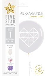 [79620919] Geo Heart Crystal Clear 90cm 4S White ink 1pk