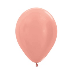[5061568] Metallic Rose Gold 30cm Round Balloon 100pk