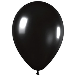 [720580] Shimmer Black 30cm Round Balloon 18pk