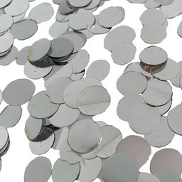 [400052] FS Round Mini Foil Confetti Silver 20gm 1cm