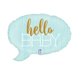 [2535691P] Hello Baby Blue Foil 24&quot; 1pk