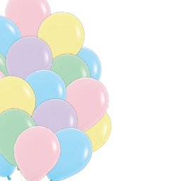 [710600] Matte Pastel Assorted 30cm Round Balloon 18pk