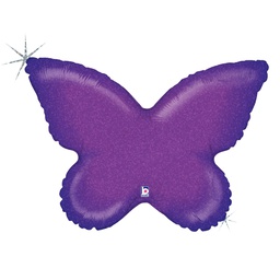 [2535131P] Shape Holo Butterfly Solid Purple Foil 30&quot; 1pk