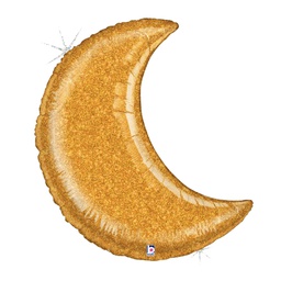 [2535732P] Shape Glitter Moon Gold 42&quot; Foil 1pk