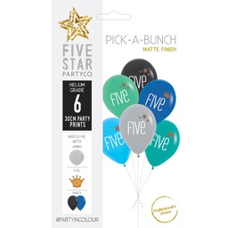[750067] PICK-A-BUNCH Five Crown/Stars 30cm Asst 6pk