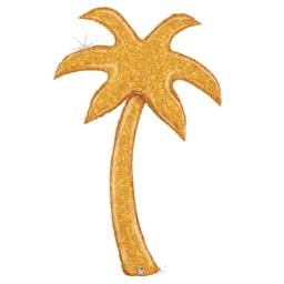 [2535810P] Shape Holo Gold Glitter Palm Tree Foil 60&quot; 1pk