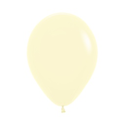 [710620] Matte Pastel Yellow 30cm Round Balloon 18pk