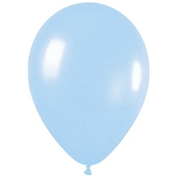 [710640] Matte Pastel Blue 30cm Round Balloon 18pk