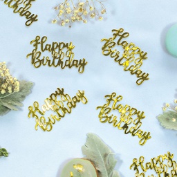 [410021] FS H/BIRTHDAY Foil Jumbo Confetti Gold 10pk
