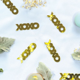 [410061] FS XOXO Foil Jumbo Confetti Gold 20pk
