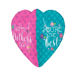 Mothers Day Heart Dimensional Shape Foil Balloon 23&quot; 1pk