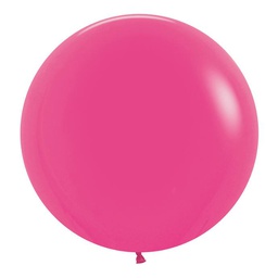 [7062012] Matte Fuchsia 60cm Round Balloons 2pk