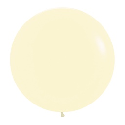 [7062620] Matte Pastel Yellow 60cm Round Balloons 2pk