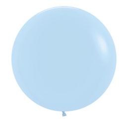 [7062640] Matte Pastel Blue 60cm Round Balloons 2pk