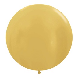 [7062570] Shimmer Gold 60cm Round Balloons 2pk