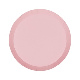 [6100CPP] FS Paper Round Snack Plate 7&quot; Classic Pink 10pk (D)