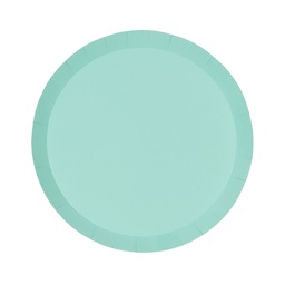 [6100MTP] FS Paper Round Snack Plate 7&quot; Mint Green 10pk (D)