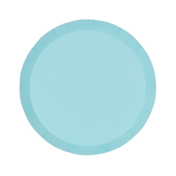 [6100PBP] FS Paper Round Snack Plate 7&quot; Pastel Blue 10pk (D)