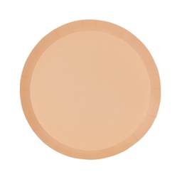 [6100PHP] FS Paper Round Snack Plate 7&quot; Peach 10pk (D)