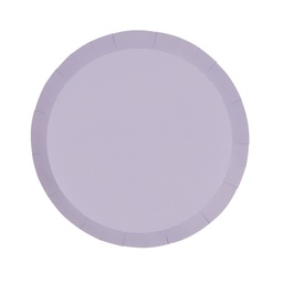 [6100PLIP] FS Paper Round Snack Plate 7&quot; Pastel Lilac 10pk (D)