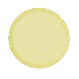 [6100PYP] FS Paper Round Snack Plate 7&quot; Pastel Yellow 10pk (D)