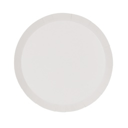 [6100WHP] FS Paper Round Snack Plate 7&quot; White 10pk (D)