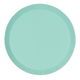 [6110MTP] FS Paper Round Dinner Plate 9&quot; Mint Green 10pk (D)