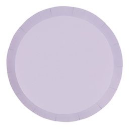 [6110PLIP] FS Paper Round Dinner Plate 9&quot; Pastel Lilac 10pk