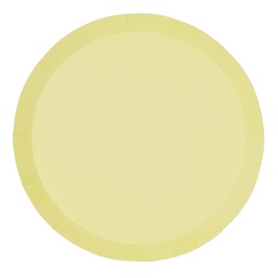 [6110PYP] FS Paper Round Dinner Plate 9&quot; Pastel Yellow 10pk (D)