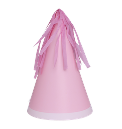 [6150CPP] FS Party Hat with Tassel Topper Classic Pink 10pk